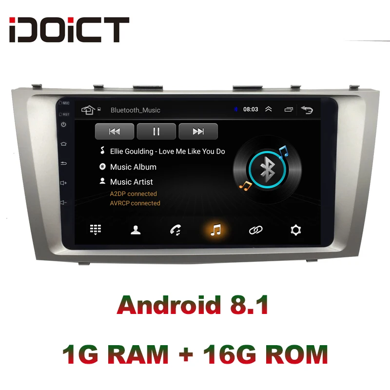 Автомобильный DVD-плеер IDOICT Android 8 1 GPS-навигация мультимедийный плеер для Toyota Camry Radio