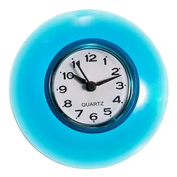 

Waterproof Shower Clock Bathroom Kitchen Suction Home Clock Wall Timer 3.39inch Blue