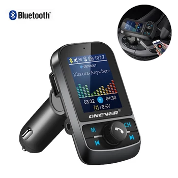 

1.8" Color Screen FM Transmitter AUX Modulator Bluetooth Wireless MP3 Radio Adapter Car Kit 5V 3.1A USB Charger TF Card