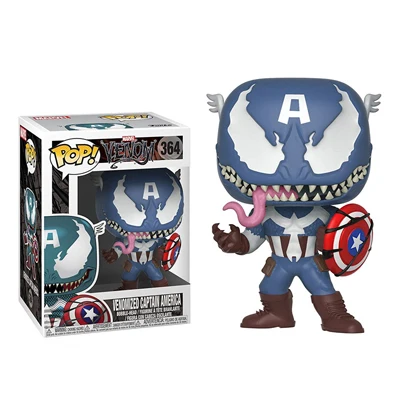 FUNKO POP чудо-яд Капитан Америка Халк Железный человек Дэдпул Черная пантера для детей на день рождения Рождественский подарок с коробкой