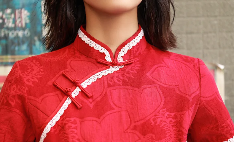 Sheng Coco, M-4XL размера плюс, женские кружевные платья Cheongsam, обтягивающие, улучшенные, Cheongsam, короткий рукав, Ципао, китайское свадебное платье