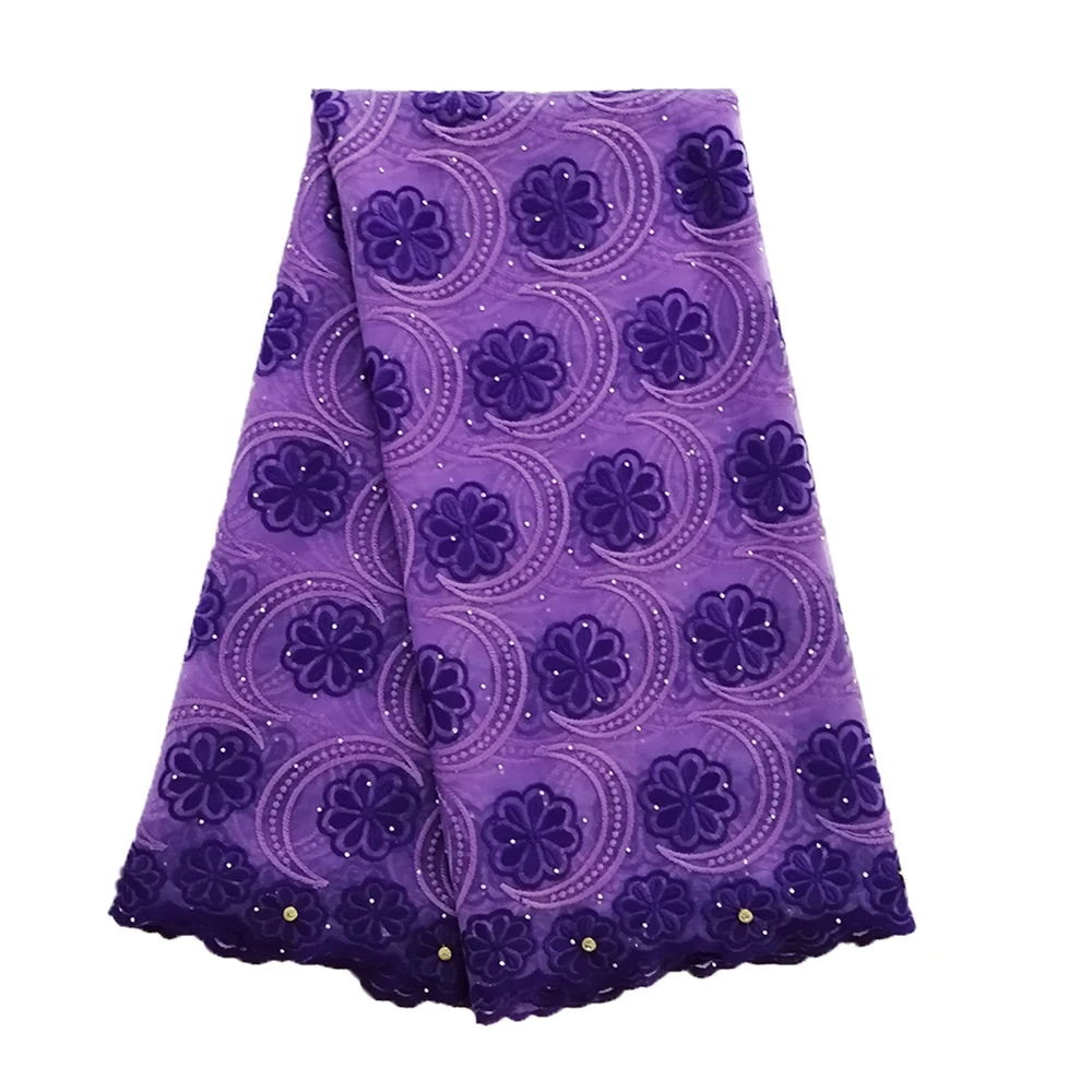 

Nigerian Lace Fabric 2019 High Quality Lace African Fabric Lace French Embroidered Lace with Rhinestones For Wedding Dress&Party
