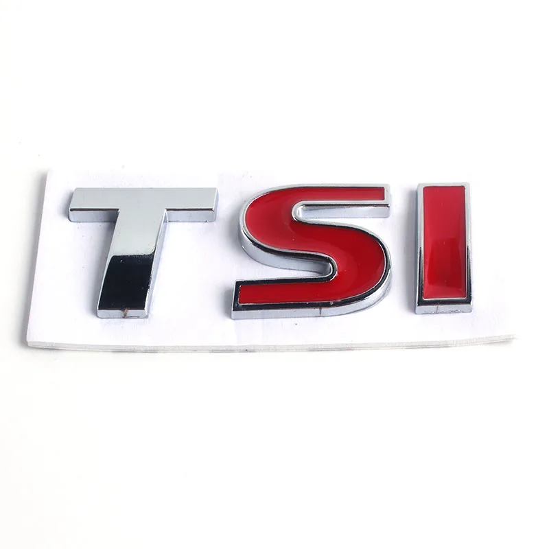 Брендовая металлическая 3d эмблема TSI значок для стайлинга автомобиля наклейка