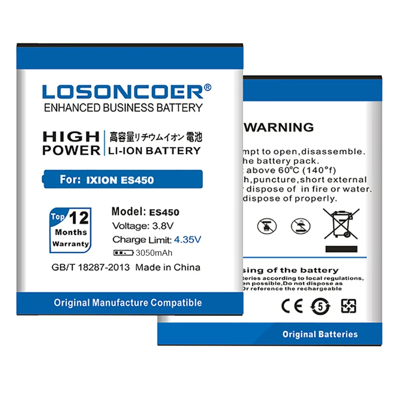 LOSONCOER быстрое прибытие+ полимерная батарея мобильного телефона резервные батареи для DEXP Ixion ES450 3050mAh батареи ES450
