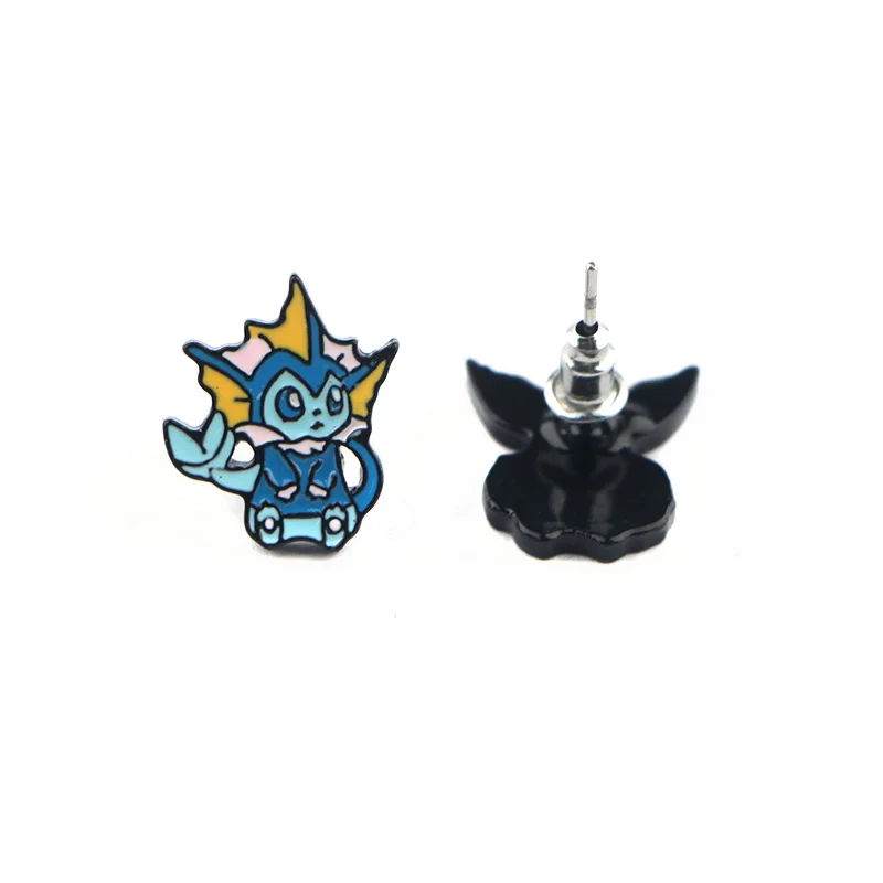 P4189, 20 пара/лот, милый пирсинг для уха Eevee Elf, Детские милые серьги-гвоздики для женщин, эмалевые серьги, ювелирные изделия, подарки для девочек