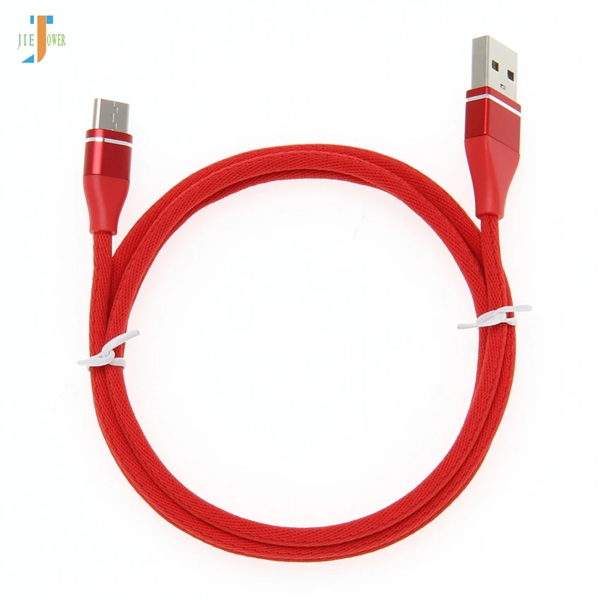 300 шт/партия usb type C кабель для samsung S10 S9 S8 A50 Xiaomi Redmi Note 7 Быстрая зарядка USB-C зарядное устройство мобильный телефон USB C кабель - Цвет: Красный