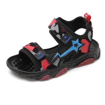 

SKHEK Boys Girls Sandals Shoes For Children Gladiator PU leather Beach School Shoes 2020 New Roman sandals girl boy