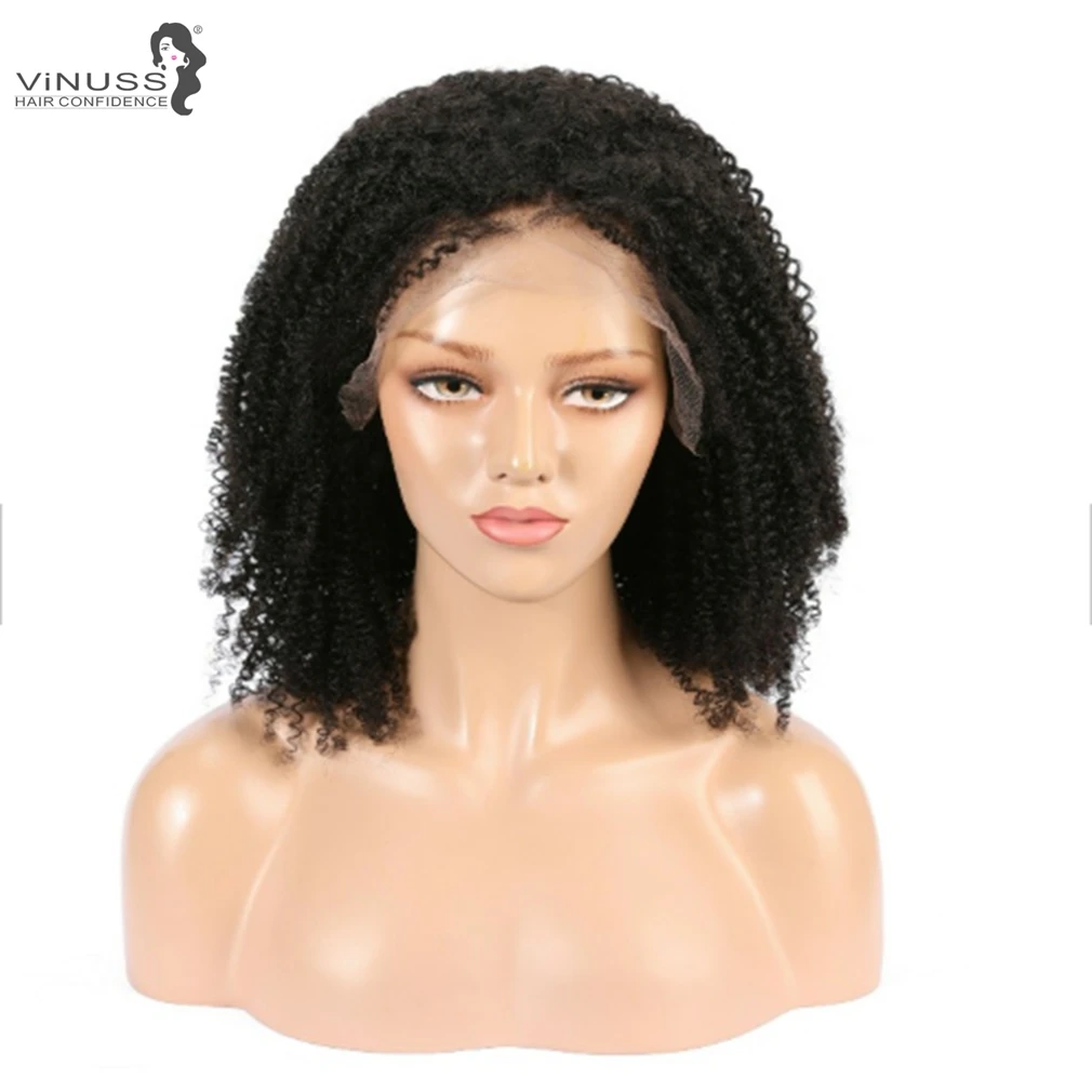 Vinuss 360 фронтальные человеческие волосы парики Кудрявые кудрявые предварительно выщипанные Волосы Детские Волосы бразильские Remy