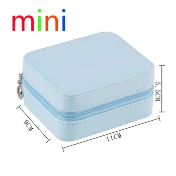 

Fast Shipping Korean 3-Storey Girl Earrings Plate Portable PU Earrings Ring Necklace Multi-Function Jewelry Storage Box