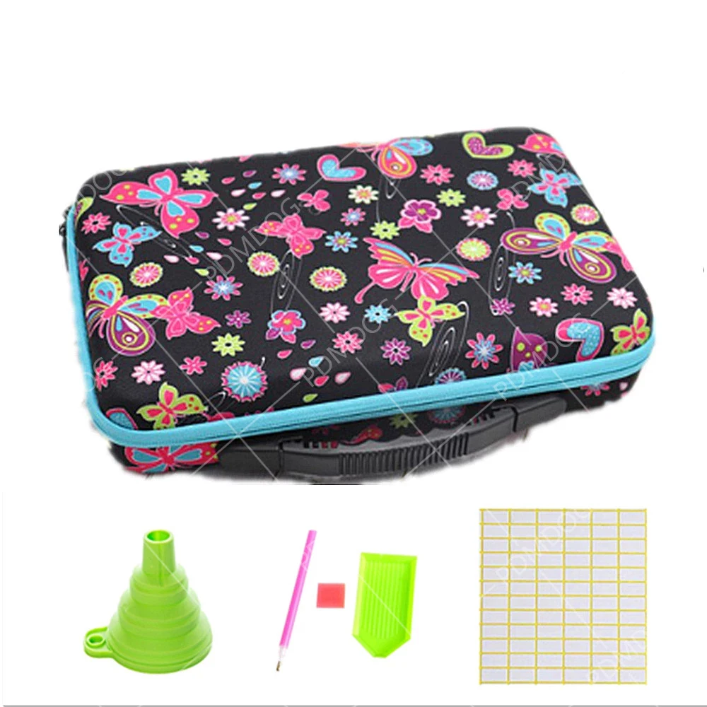 

PDMDOG 60 Bottles Diamond Painting Cross Stitch Accessories Tool Box Container Diamond Storage Bag Case 5D Embroidery Mosaic Kit