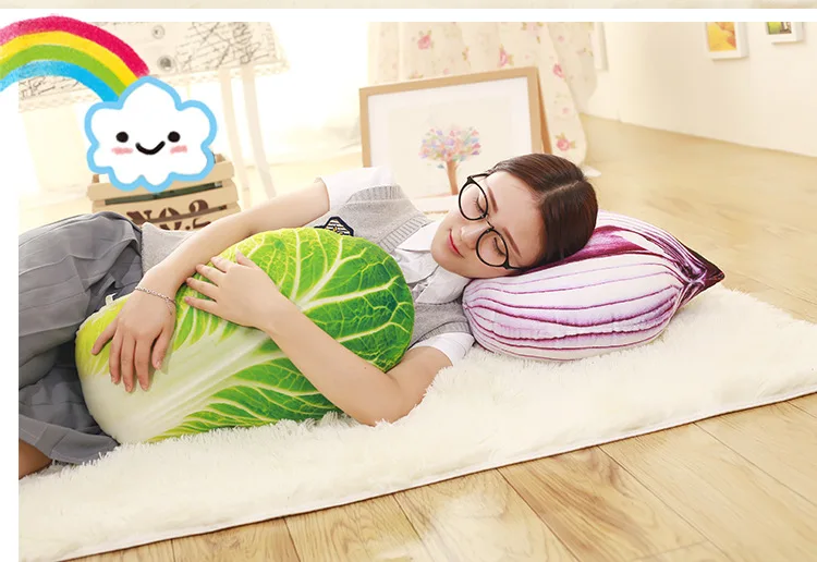 Креативные 3D подушки в виде овощей Зеленые овощи китайская капуста картофель брокколи плюшевые игрушки подушка