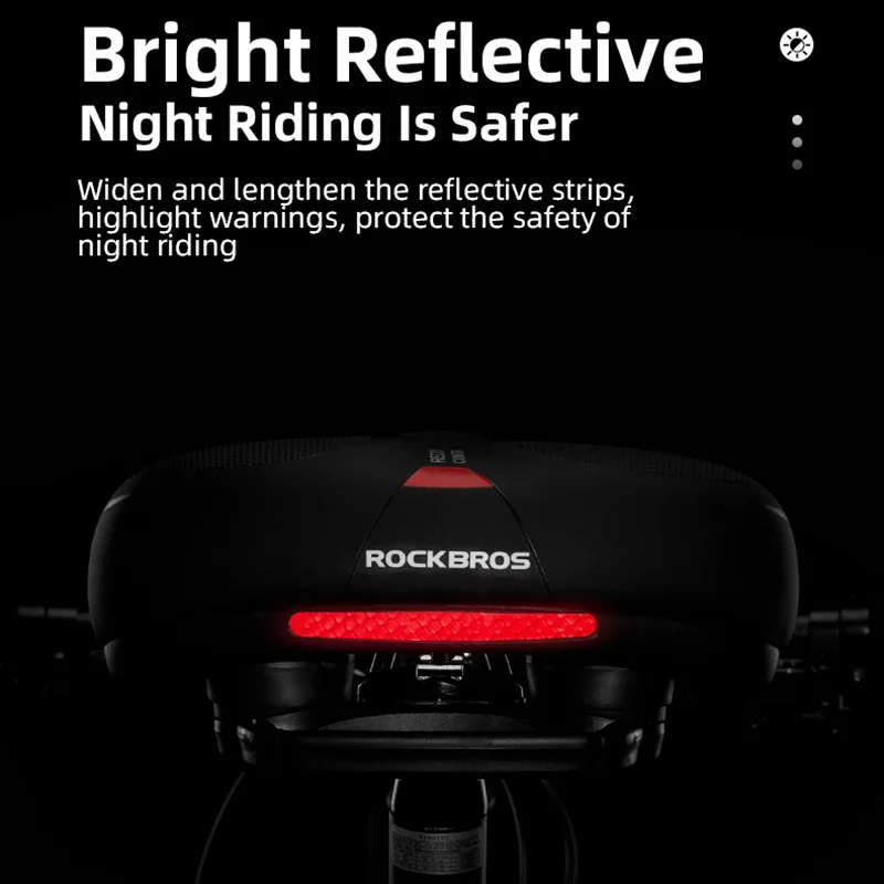 Велосипедное седло ROCKBROS утолщенное противоударное мягкое удобное для езды на