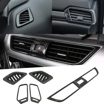 

5PCS Interior Left and Right A/C Air Outlet Vent Frame Trim Front Console Dashboard Cover For Honda Accord sedan 10th 2018 2019