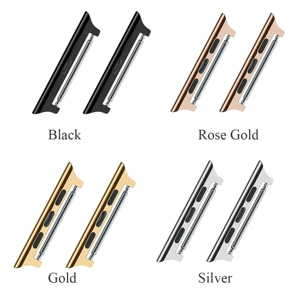 Universal Stainless Steel Watch Band Connector Adapter For Apple Watch 44mm 40mm 42mm 38mm band iwatch series 5 4 3 accessories (2)