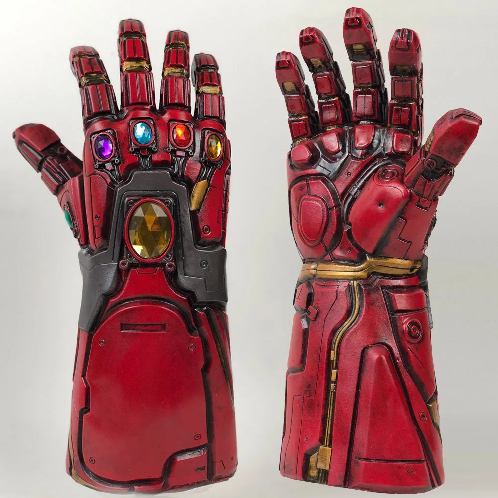 Online Vengadores Endgame Iron Man Infinity guante Cosplay brazo Thanos guantes de látex brazos máscaras de superhéroe armas de utilería nuevo DropShipping