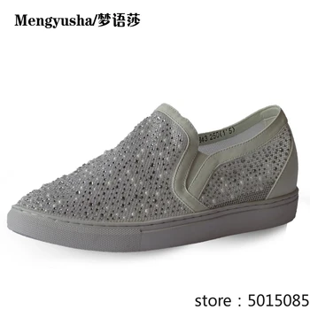 

MengyushaSpring and summer mesh breathable rhinestone lazy flat shoes by a small white shoes