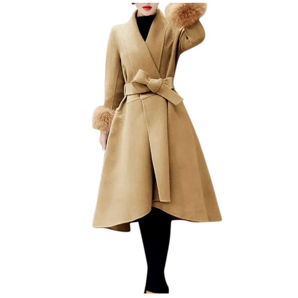Осенне-зимнее шерстяное пальто для женщин средней длины новые темпераментные женские куртки с искусственными пуговицами верхняя одежда шерстяное пальто 10,4