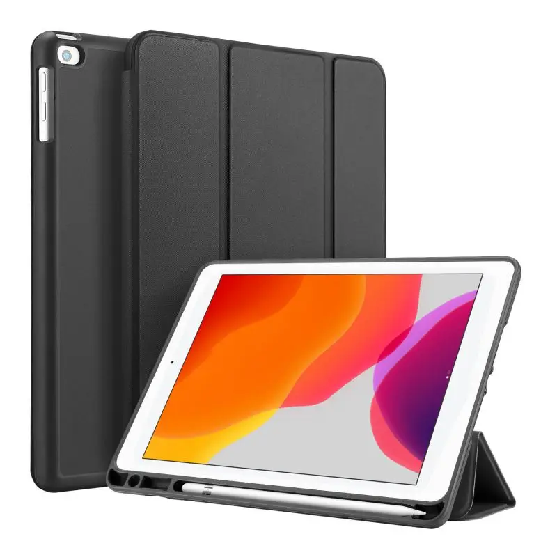 

Protective Case For iPad Pro 7 10.2 inches 2019 PU Leather +TPU Back Case Full Protective Case With Pen Holder
