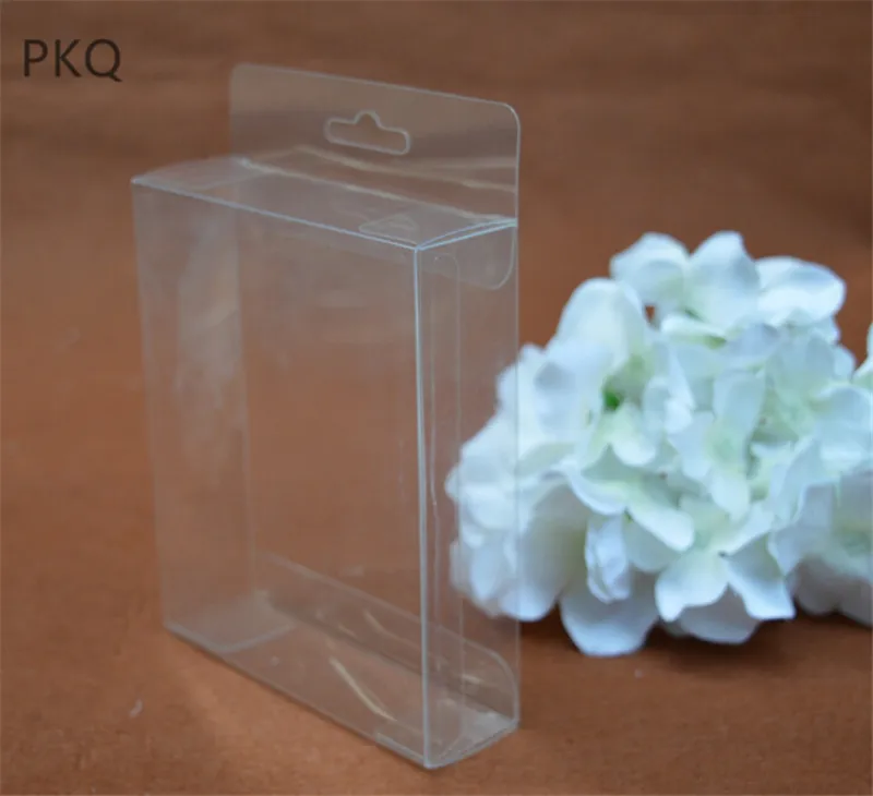 

50pcs Wholesale Transparent gift bag for Christmas wedding Clear jewelry candy packaging plastic box PVC display box for toys