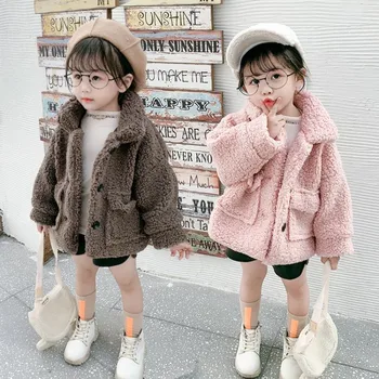 

2019 Winter New Products Korean Girls Western Style Pure Color Fur Coat Coat Thickened Teddy Coat