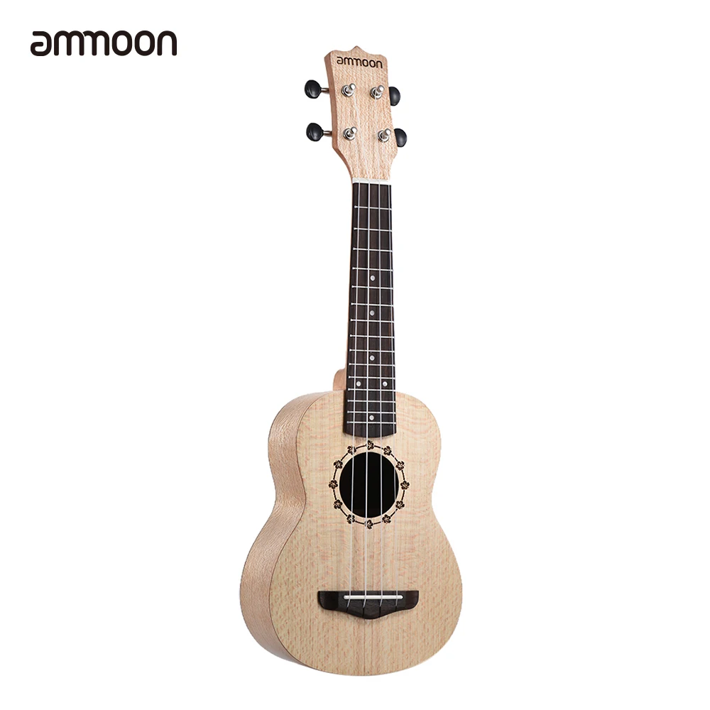 Ammoon сопрано укулеле 21 дюйм Platanus Body Rosewood Fingerboard гавайская гитара комплект с