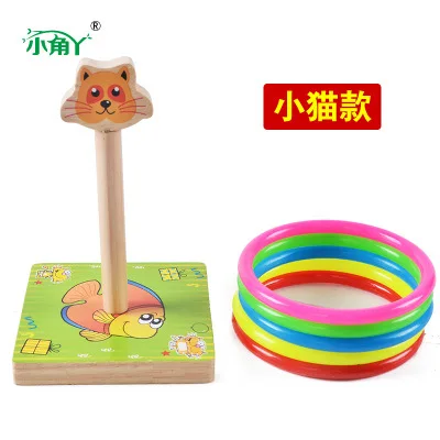 Животное Ringtoss детский сад деятельности бросать круг игра детская игрушка деревянное метание кольцо