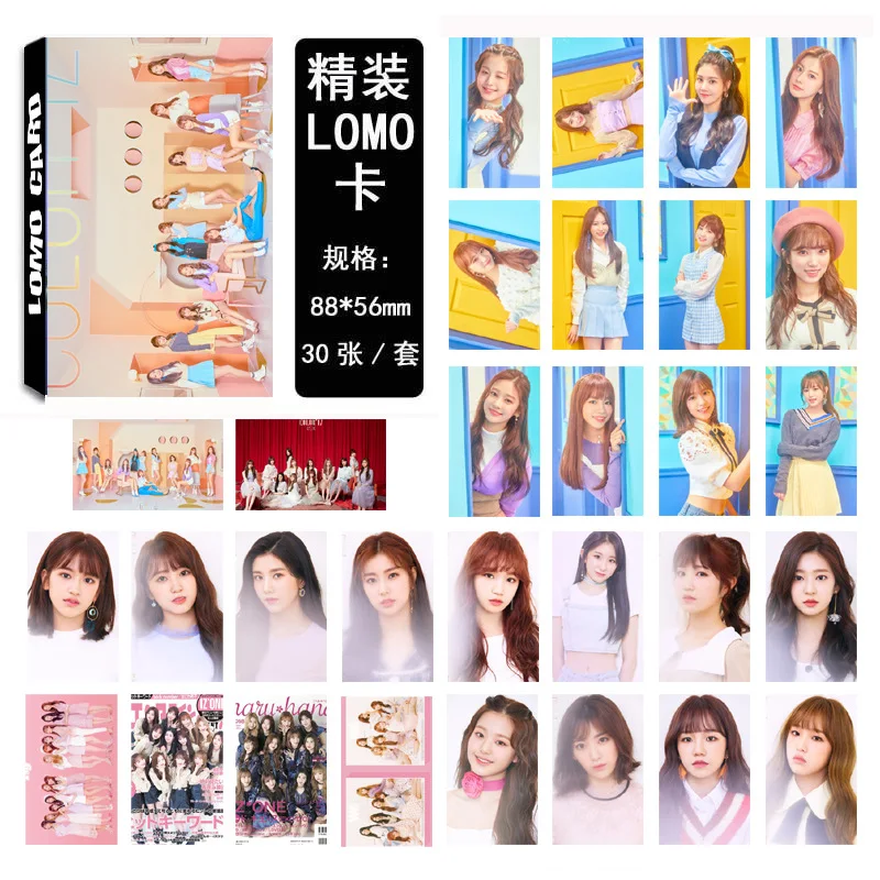 30 шт./компл. KPOP IZONE Фотокарта команда девушек альбом в интернет-магазине La Vie en Rose фото карты ПВХ карты самодельные ЛОМО карта kpop