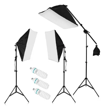 

2000W Photography Studio LED Lighting Kit 20x25" Auto Pop-up Soft Box with 80" Light Stand and 135W Lamp