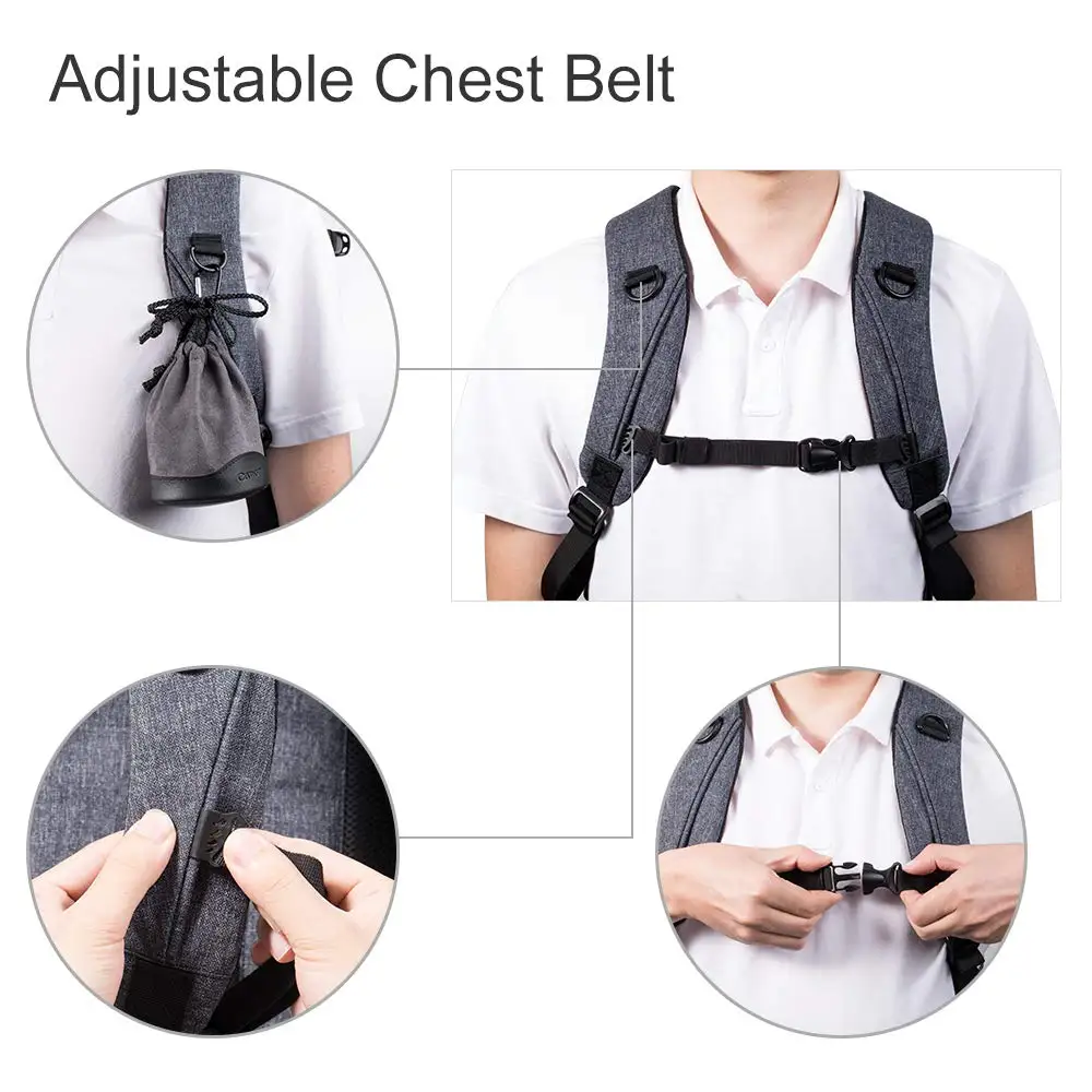 K&F Concept Professional Camera Backpack Large Capacity Waterproof Photography Bag for DSLR Cameras14-15” LaptopTripodLenses