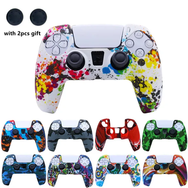 Soft Silicone Gel Rubber Cover Case For Playstation 5 PS5 Controller Protection Skin Anti slip For