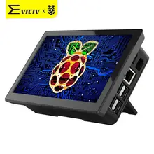 Raspberry Pi 4 ekran dotykowy wentylator obudowy EVICIV 7 - 10 Cal przenośny Monitor USB C HDMI Rasberry Pi3 pulpit zestaw do ekranu dotykowego wyświetlacz