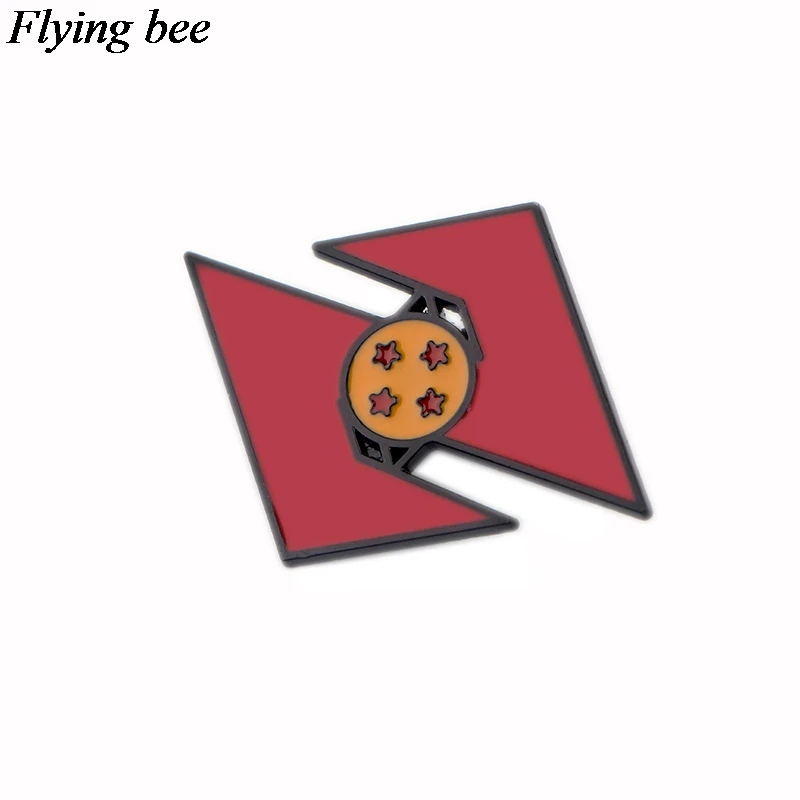 Flyingbee брошь в стиле аниме и булавка дракон Брошь с помпоном эмаль шпильки Нагрудный значок броши на булавке значок для друзей женщин мужчин X0576