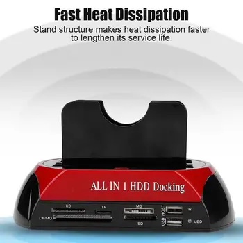 

High-speed Hard Disk Box Multi-functional 2.5/3.5 inch Desktop Drive Reader with Notebook Dock Hard Mobile Card IDE+SATA P3P8