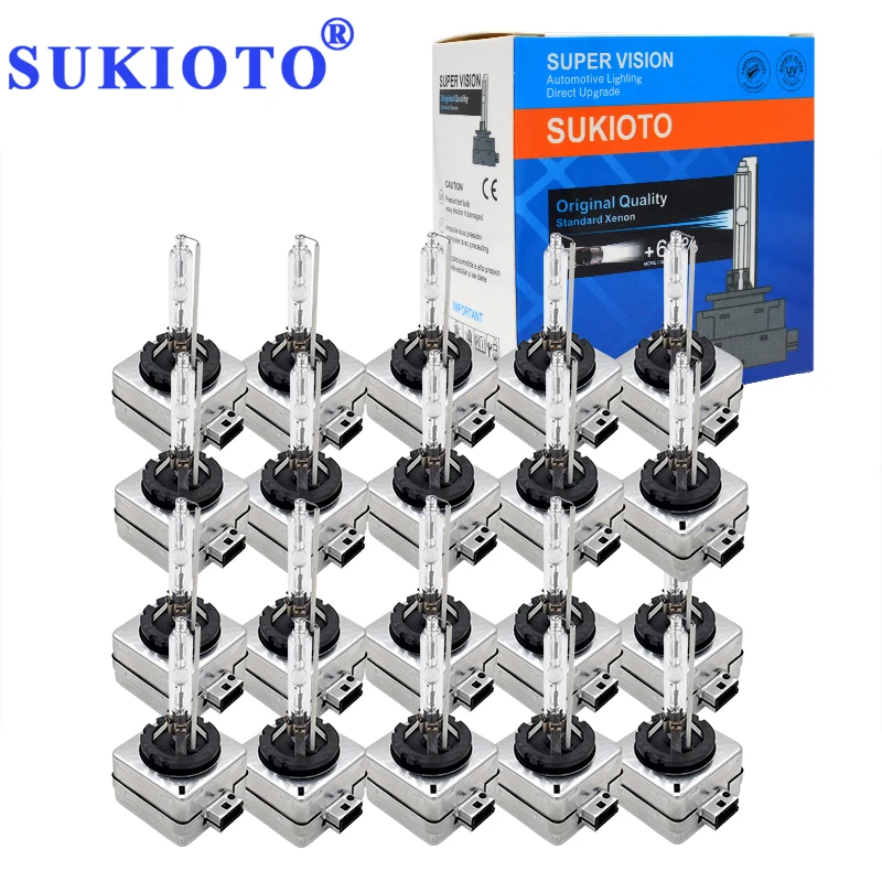 SUKIOTO 20PCS Original Wholesale D1S Xenon HID Bulbs 35W 55W D3S 6000K 8000K 4300K 5000K For Car Headlight Lamp Q3 Q5 Q7 A5 A4L A8L (2)