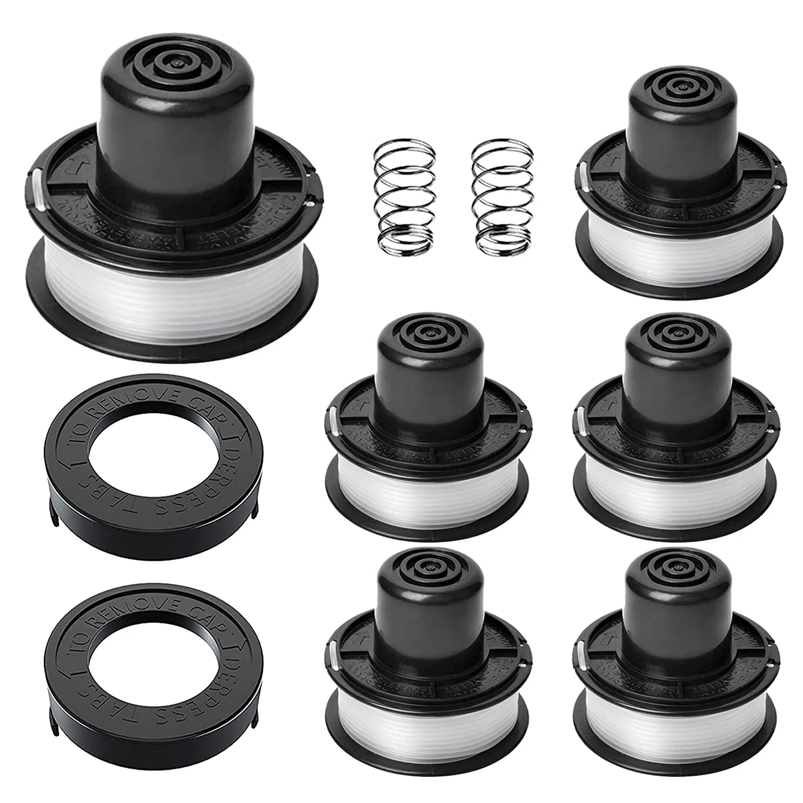 6 Pack Weed Eater Replacement Spools For Black & Decker ST1000 ST4000 ST4500 GE600 CST800 ST6800 Bump Feed Spool RS-136