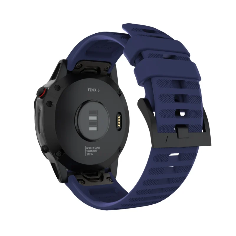 22 мм быстросъемный ремешок для часов Garmin Fenix 6/6 Pro Quick Fit Силиконовый ремешок для наручных часов Garmin Fenix 5/5S - Цвет ремешка: Navy