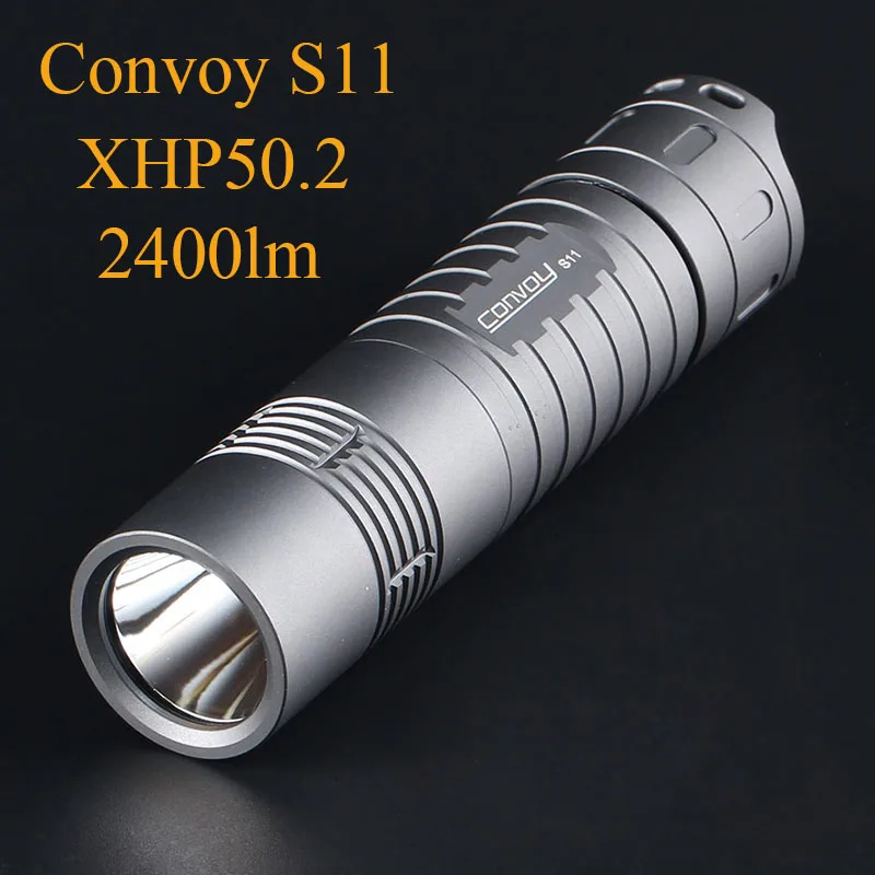 

Convoy S11 XHP50.2 LED Flashlight 2400lm EDC Flash Light Grey Linterna LED High Powerful Tactical Torch 18650 26650 Lanterna