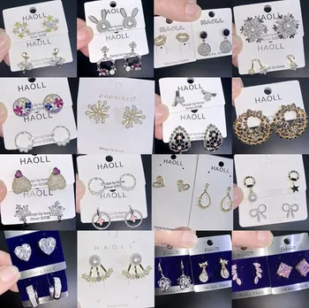 

30 Pairs/lot simple cute women jewelry earrings wholesale 201105-68