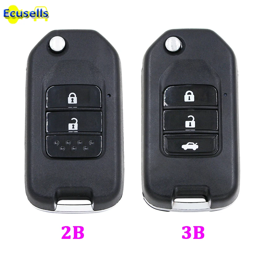 2/ 3 Buttons Smart Remote Key Fob Case For Honda Hrv Xrv Civic City