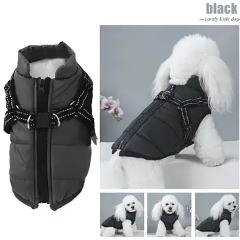 

Jacket Coat Cold Weather Dog Warm Vest Soft Waterproof Winter Clothes For Pet Multifunction Zipper Rainproof Fabric Snowproof