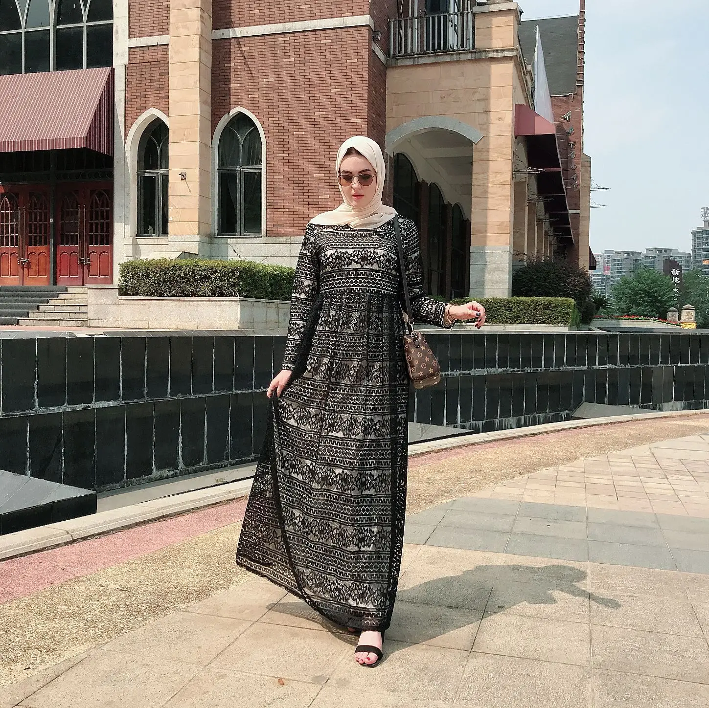 Роскошные зимние кружевные черные абаи Дубай турецкое мусульманское платье ислам одежда женские вечерние платья Кафтан Рамадан Vestidos