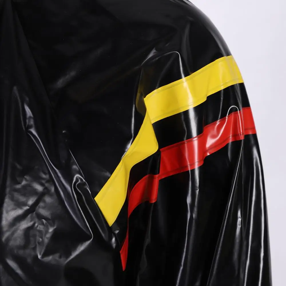 Men Fitness Suit Pvc Fitness Clothes Sports Red And Yellow Sweating Sauna Clothes Slimming Suit Outdoor Sport Suit Clothes