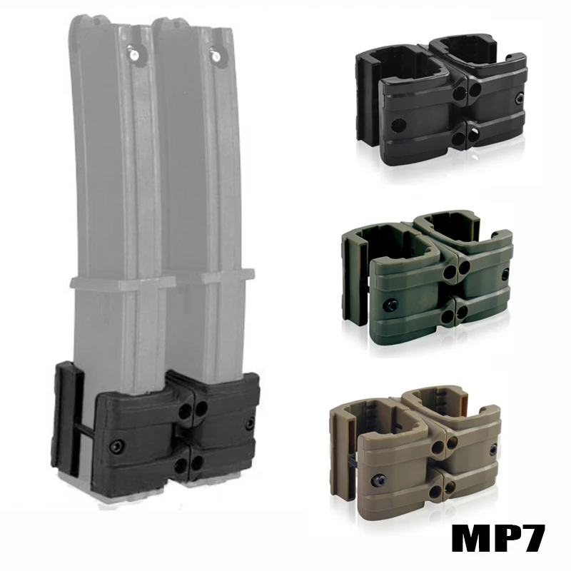 Hunting Rifle Dual Magazine Coupler Link Clip Airsoft Mag Parallel Connector Clamp for AR15 M4 M16 AK MP5 MP7 Hunting accessory rifle magazine coupler