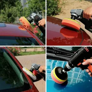 

39pcs Washable Buffer Drill Sponge Round Cleaning Tool Polishing Pad Set Car Polisher Soft Maintainance Sealing Glaze Gross