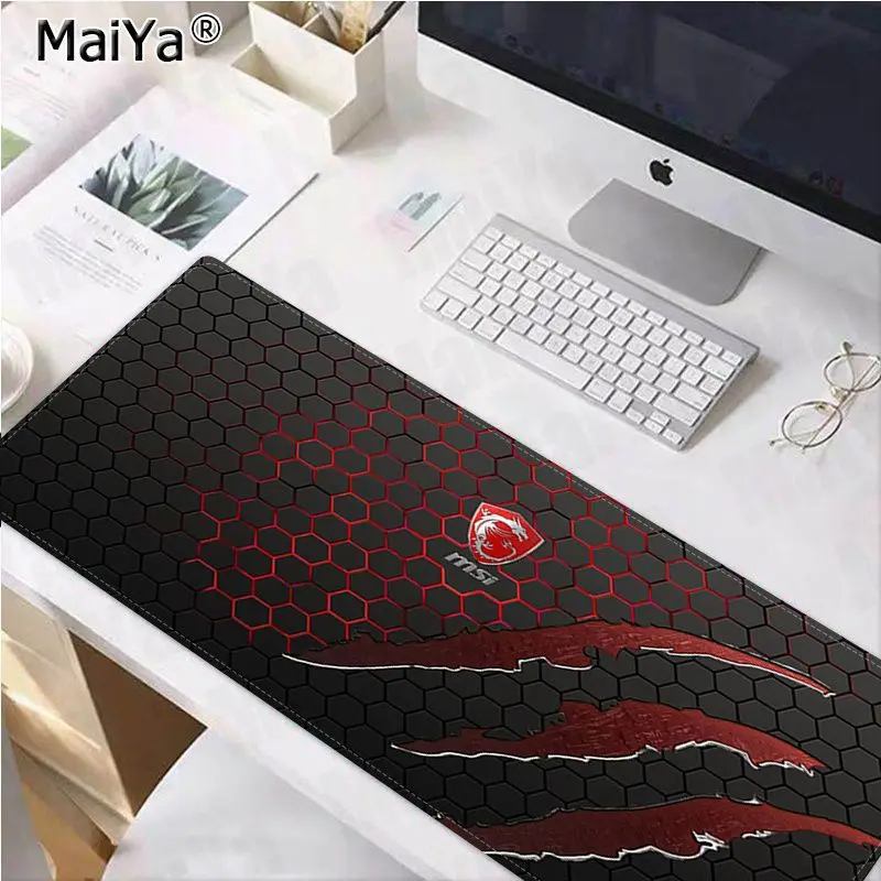Maiya Top Quality Game MSI Dragon Logo Gaming Player desk laptop Rubber Mouse Mat Free Shipping Large Mouse Pad Keyboards Mat
