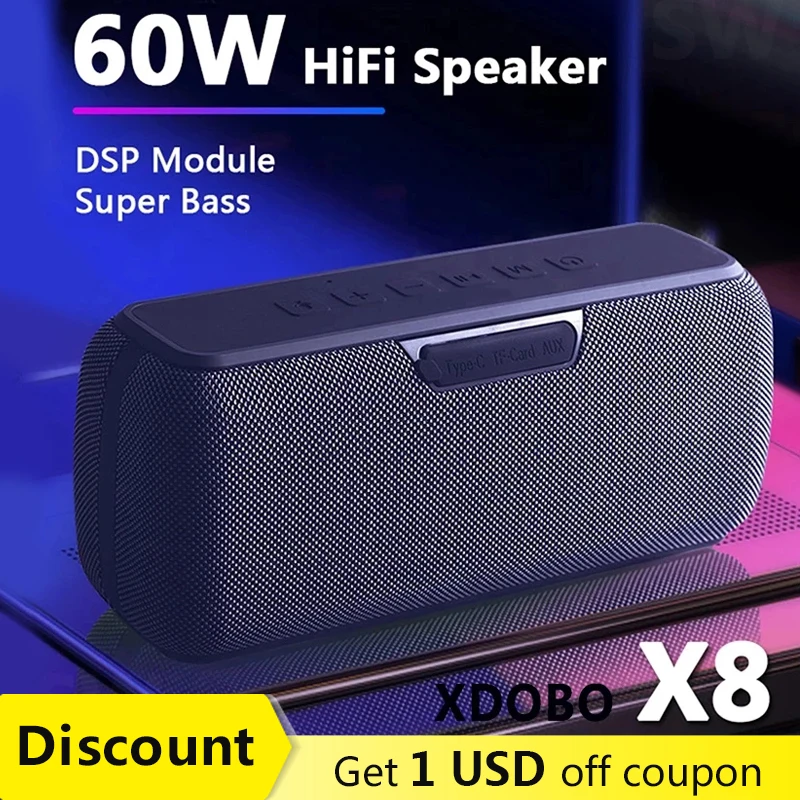 ポータブルbluetoothスピーカー60wハイパワーワイヤレスディープスーパーバスコラム屋外ipx6防水パワフルブームボックスサウンドバー ホームシアターtwsステレオミュージックセンターシステムサブウーファーpcコンピュータースピーカー用6600mah15h再生時間360 サラウンド