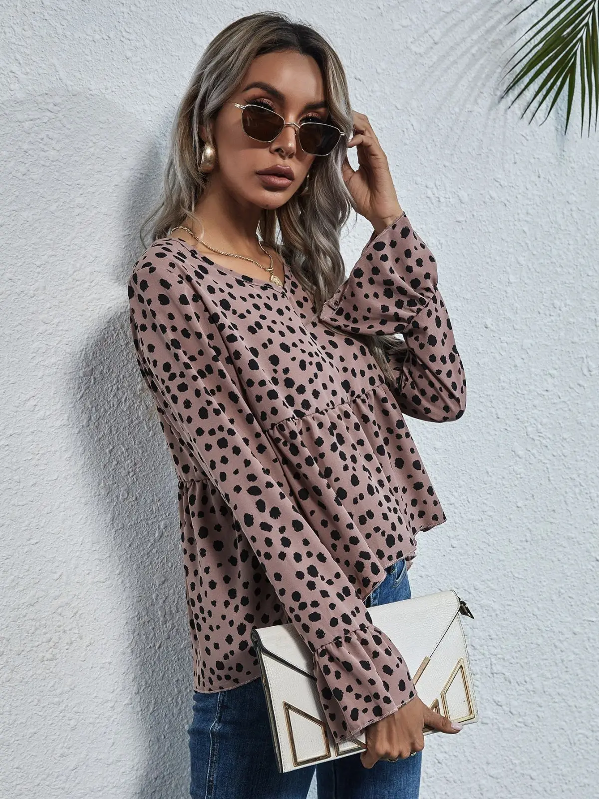 

Shirts Women Leopard Simple New Arrival Spring Chic Trendy Casual Blouses Elegant Vintage Womens Streetwear All-match