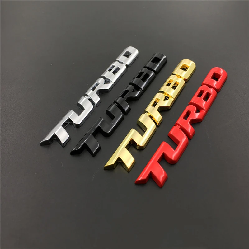 1Pcs Universal 3D Metal Letter Car Styling TURBO Boost Loading Boosting Emblem Badge Sticker Decal Auto Accessories