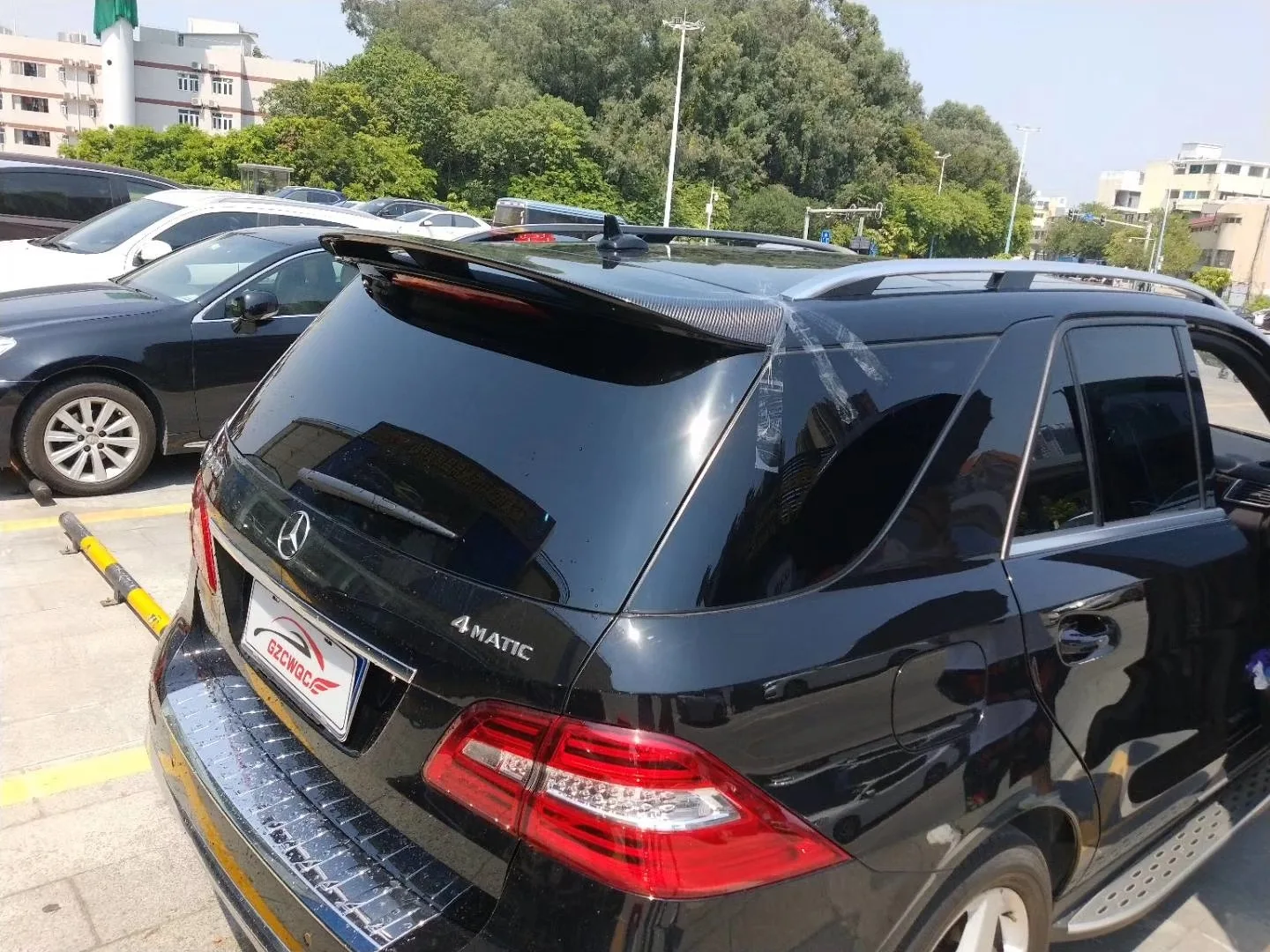 IN для Mercedes-Benz GLE grade ML-class W166 B стиль спойлер из углеродного волокна модифицированный спойлер на крыше