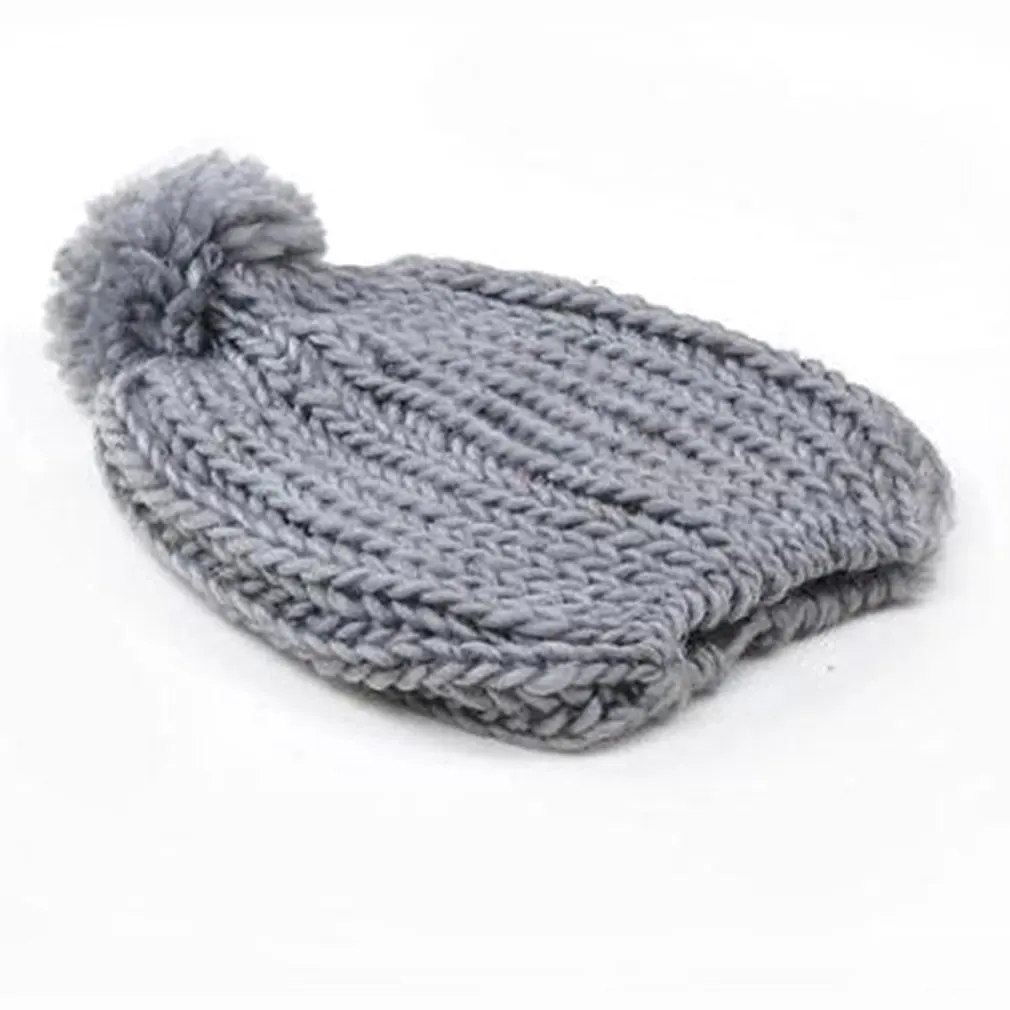 Зимний вязаный помпон; детская шапка; теплые мягкие вязаные шапки в стиле хип-хоп для мальчиков и девочек; шапки; Детские шапочки; подарок